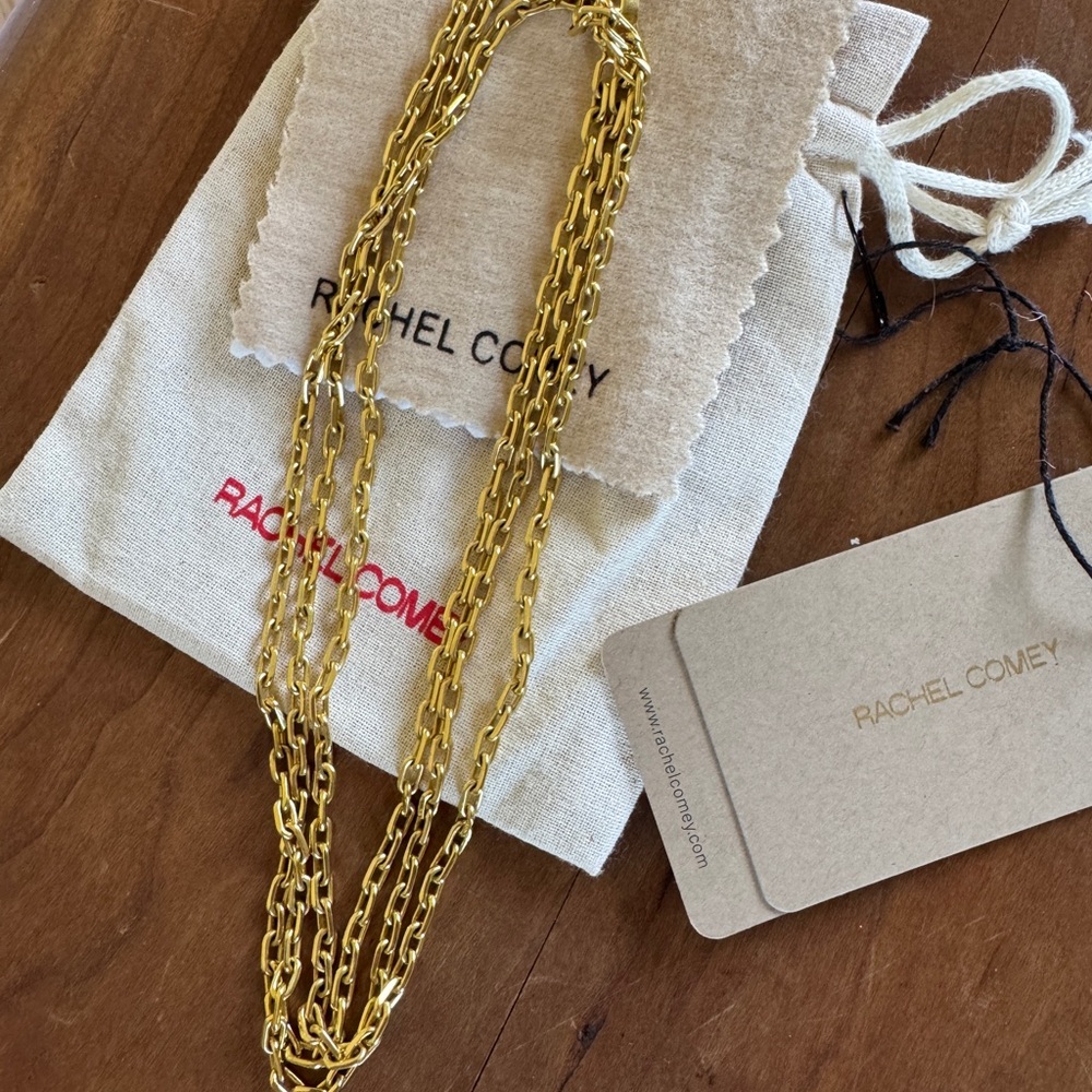 Rachel Comey xl dainty Lorne Gold plated Chain Necklace NEW